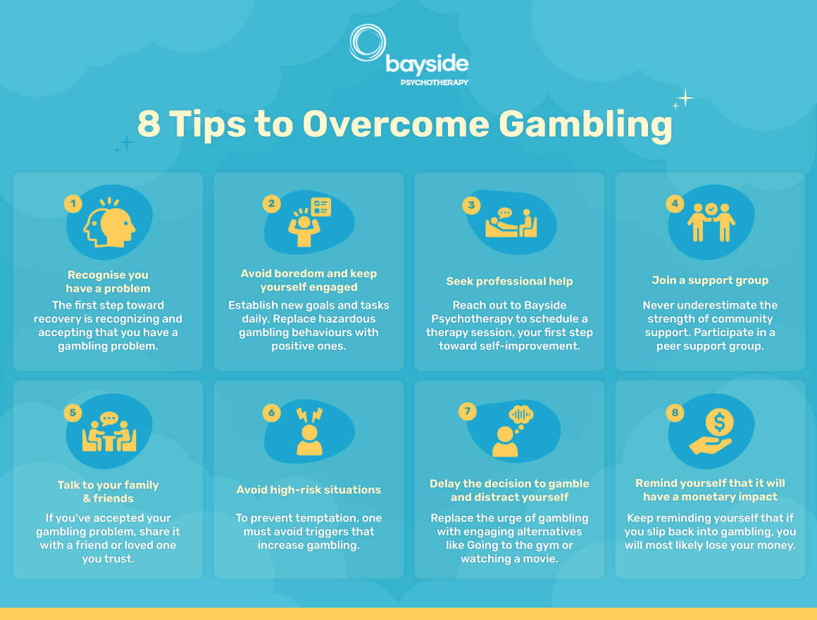 Here are 8 tips to overcome gambling addiction